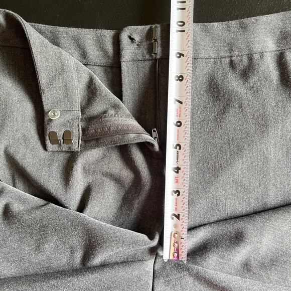 Vince Camuto Pants Womens 10 Gray Slim Riding Style Ponte Ankle Trousers Career - Picture 9 of 10